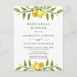 Inbjudan till Lemon Greenery REHEARSAL DINNER