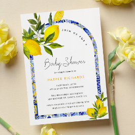Inbjudan till Lemon Mediterranean Boho Baby Shower
