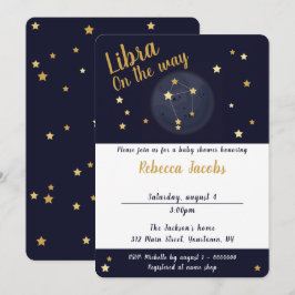 Inbjudan till Libra zodiac Baby Shower