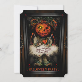 Inbjudan till Lil Voodoo Doll Pumpkin Halloween fe