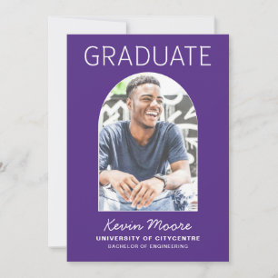 Inbjudan till lila Arch Photo Studenten