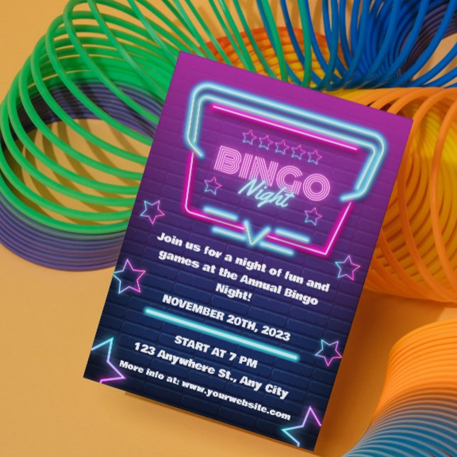 Inbjudan till lila Blue Bingo Nattparti (Skapare uppladdad)