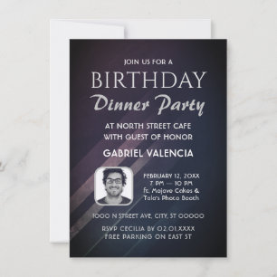 Inbjudan till lila Gradient Birthday Midday Party