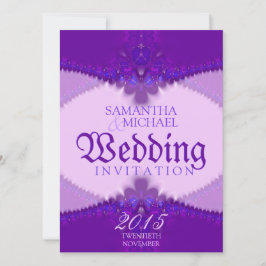 Inbjudan till lila Lavender Snöre Elegant bröllop
