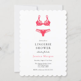 Inbjudan till lila Lingerie Shower