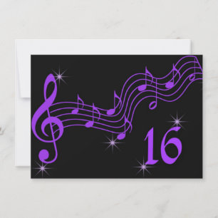 Inbjudan till lila Musik noter Sweet sixteen