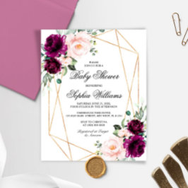 Inbjudan till Lila och  Rosa för babyskor