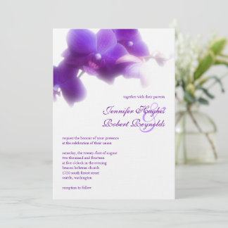 Inbjudan till lila Orchid Wedding