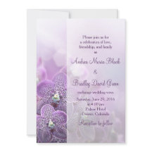 Inbjudan till lila Orchid Wedding