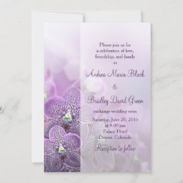 Inbjudan till lila Orchid Wedding