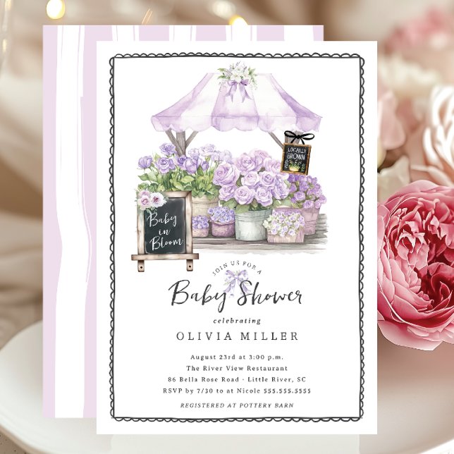 Inbjudan till Lilac Baby Bloom Shower (Skapare uppladdad)