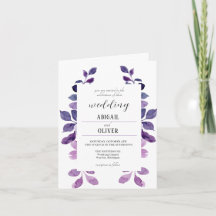 Inbjudan till Lilac Blommigt Wedding