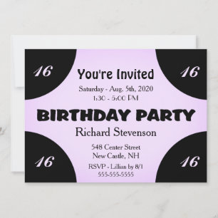 Inbjudan till Lilac Modern Birthday