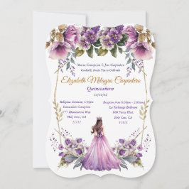 Inbjudan till Lilac Quinceañera