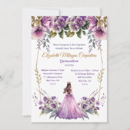 Inbjudan till Lilac Quinceañera