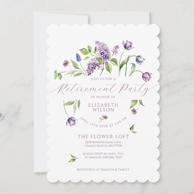 Inbjudan till Lilacs & Vår blommor Pension (Framsida)
