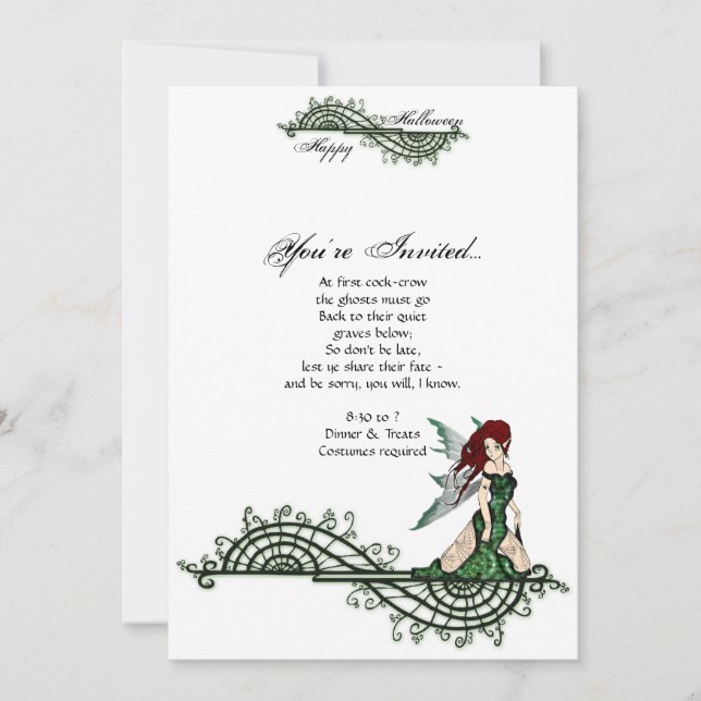 Inbjudan till Lilith Fairy Gothic Halloween fest (Framsida)