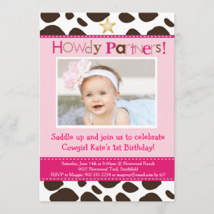 Inbjudan till lilla Cowgirl Party