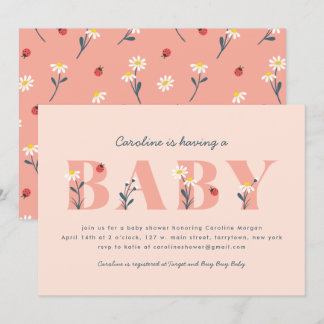 Inbjudan till lilla Dam Baby Shower