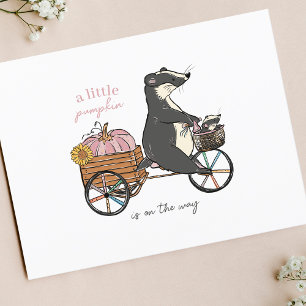 Inbjudan till lilla Pumpkin Fall Girl Baby Shower