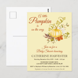 Inbjudan till lilla Pumpkin Rustic Fall Baby Showe