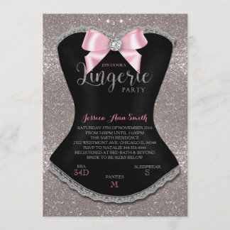 Inbjudan till Lingerie Party silver