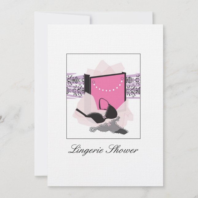 Inbjudan till Lingerie Shower (Framsida)