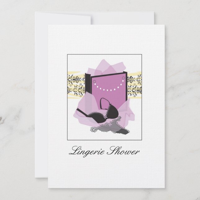 Inbjudan till Lingerie Shower (Framsida)