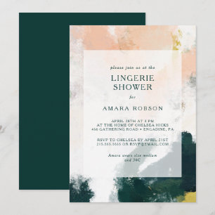 Inbjudan till Lingerie Shower-Abstrakt i färg
