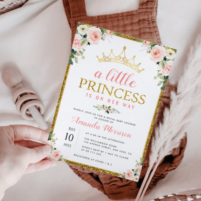 inbjudan till liten prinsessa-flicka. (Skapare uppladdad)