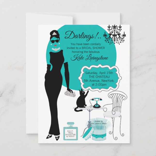 Inbjudan till Little Black Dress Shower (Framsida)