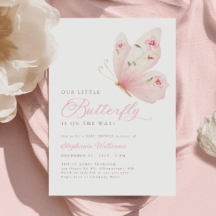 Inbjudan till Little Butterfly Baby Shower
