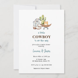 Inbjudan till Little Cowboy Baby Shower
