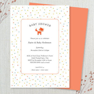 Inbjudan till Little Fox Baby Shower
