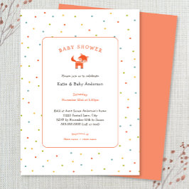 Inbjudan till Little Fox Baby Shower