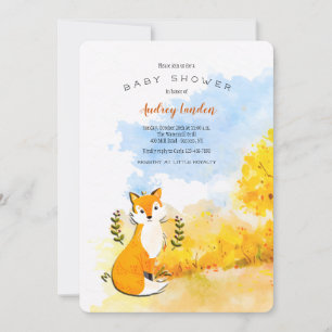 Inbjudan till Little Fox Baby Shower