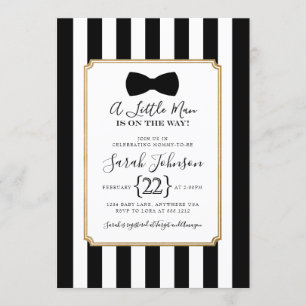 inbjudan till Little Man Baby Shower