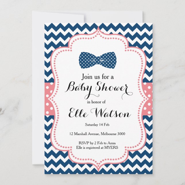 inbjudan till Little Man Baby Shower (Framsida)
