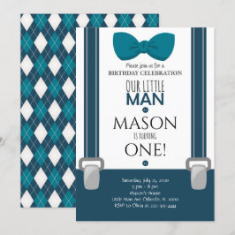 inbjudan till Little Man Birthday