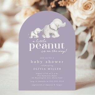 Inbjudan till Little Peanut Elephant Baby Shower