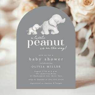 Inbjudan till Little Peanut Elephant Baby Shower