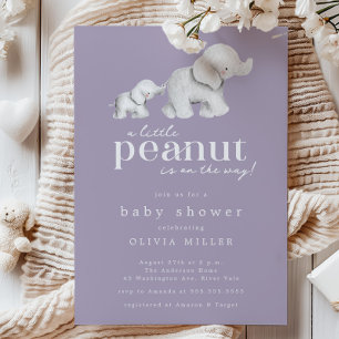 Inbjudan till Little Peanut Elephant Baby Shower