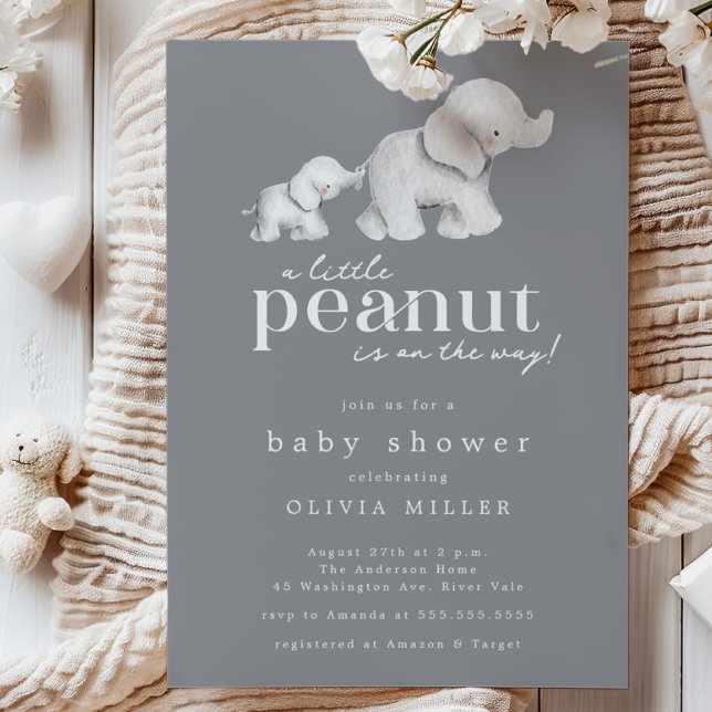 Inbjudan till Little Peanut Elephant Baby Shower (Skapare uppladdad)