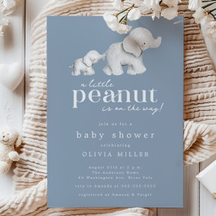 Inbjudan till Little Peanut Elephant Baby Shower