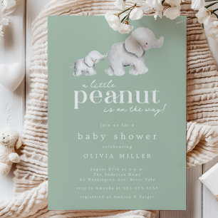 Inbjudan till Little Peanut Elephant Baby Shower