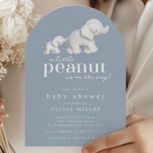 Inbjudan till Little Peanut Elephant Baby Shower