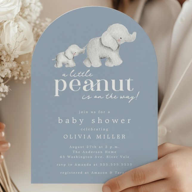 Inbjudan till Little Peanut Elephant Baby Shower (Skapare uppladdad)