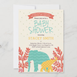 Inbjudan till Little Peanut Elephant Baby Shower