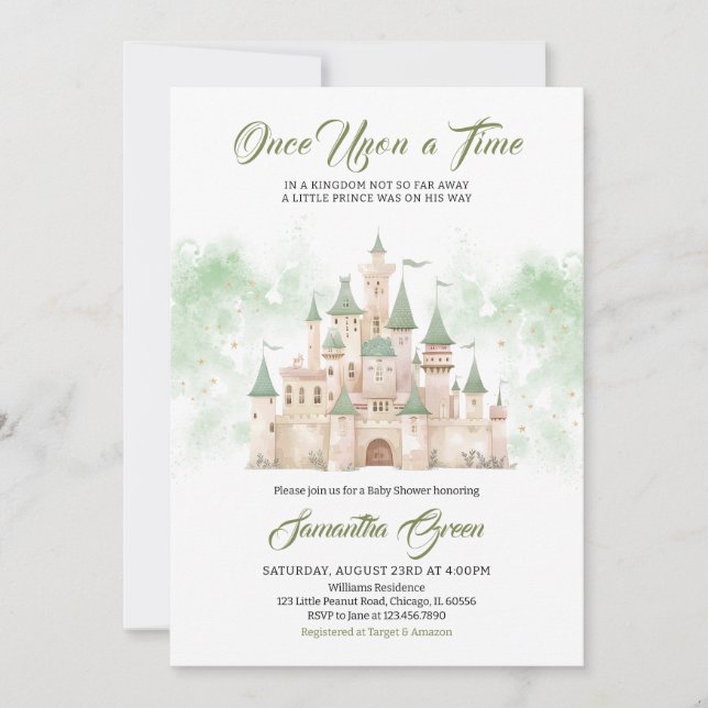 Inbjudan till Little Prince Baby Shower (Framsida)