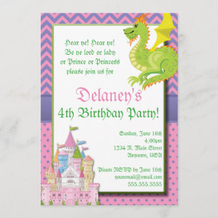 inbjudan till Little Princess Fairy Tale Party
